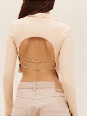 Nike x Jacquemus Women’s Beige Crop Sweater XS